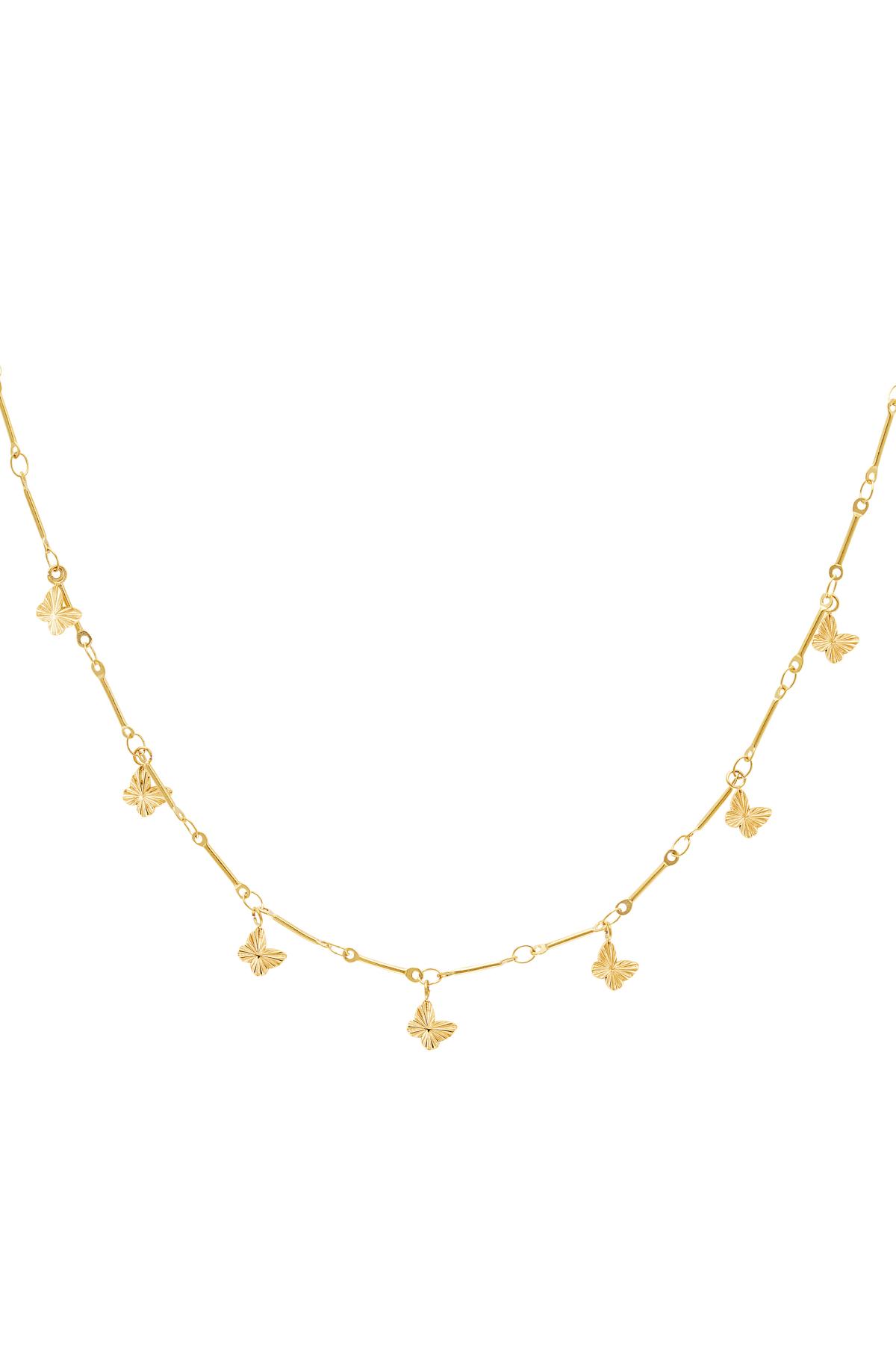 Collar mariposa Oro Acero inoxidable
