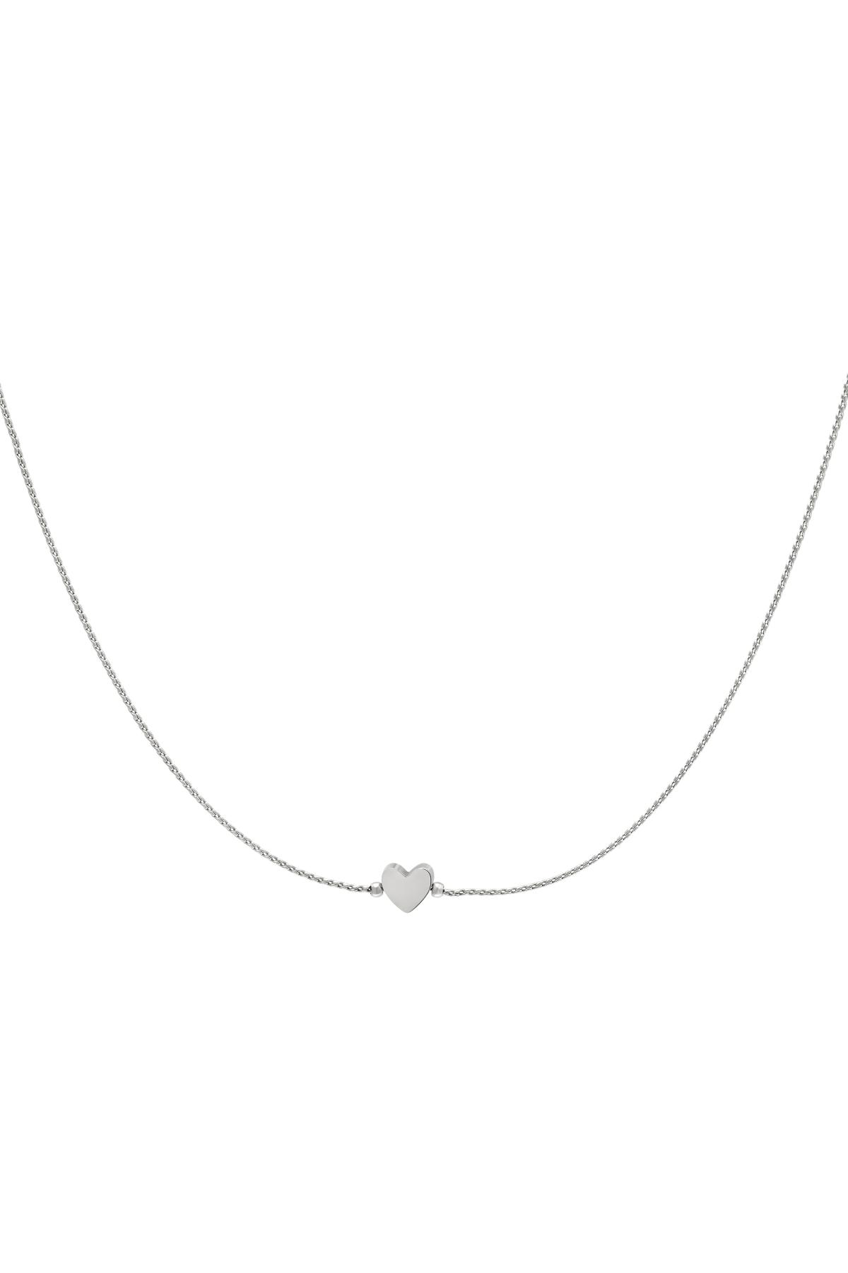 Necklace heart Silver Stainless Steel