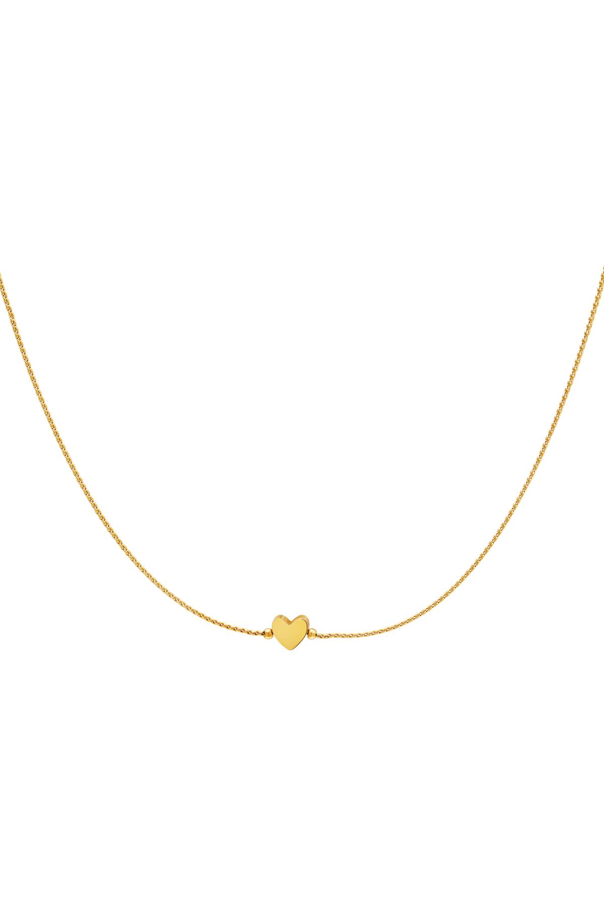 Collana cuore Gold Stainless Steel