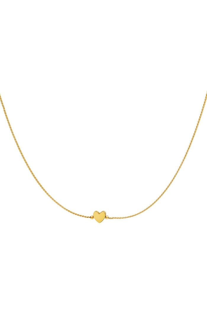Collana cuore Gold Stainless Steel 