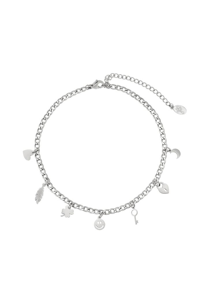 Anklet fun charms Silver Stainless Steel 