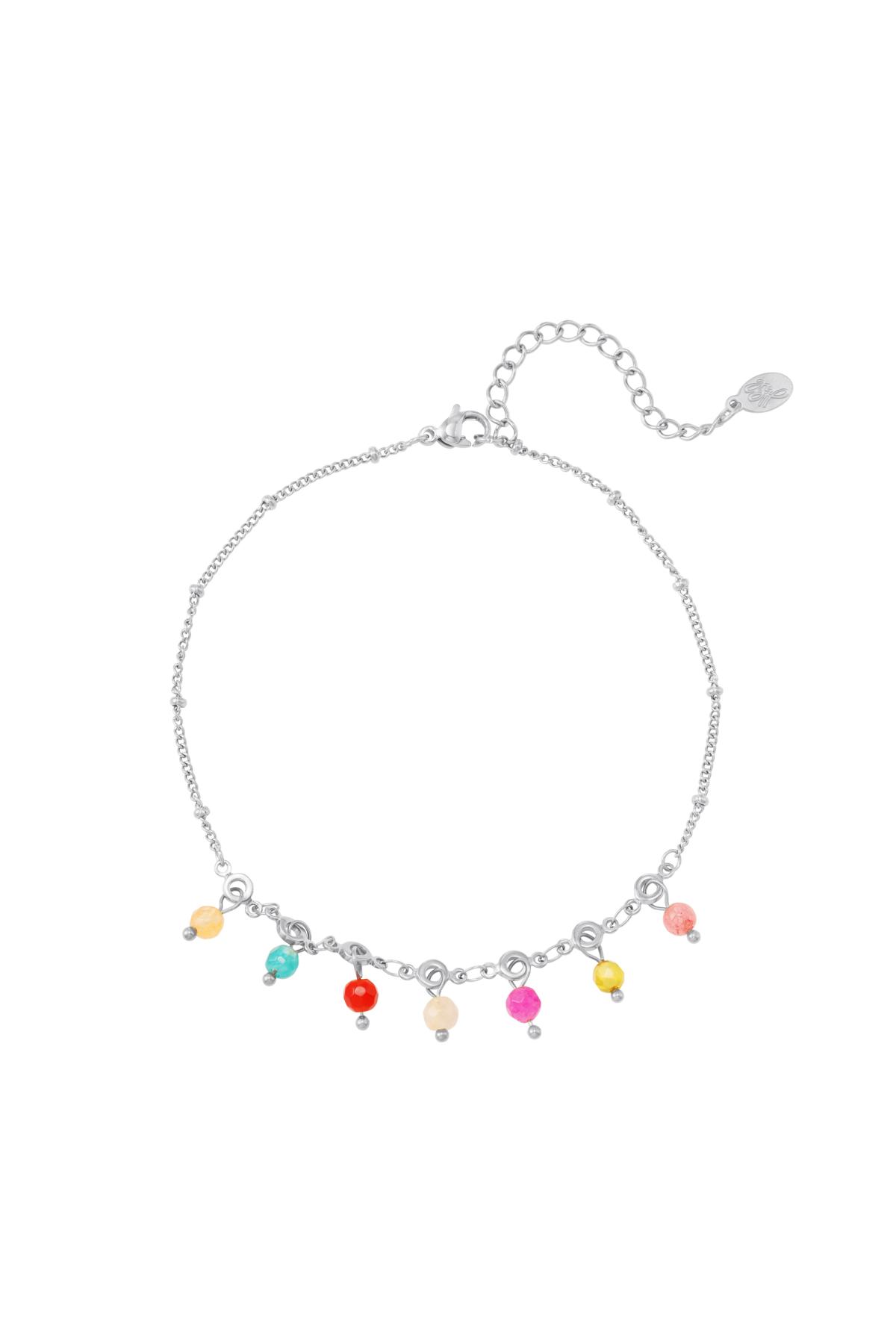 Tobillera perlas de colores