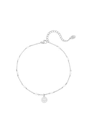 Anklet smiley Silver Stainless Steel h5 