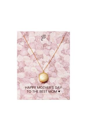 Round Mother's Day Locket Infinity  Gold Stainless Steel h5 