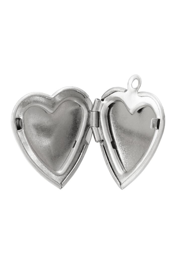 Kalp Anneler Günü Madalyon Gül Silver Stainless Steel Resim3