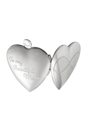 Kalp Anneler Günü Madalyon Sonsuzluk Silver Stainless Steel h5 Resim2