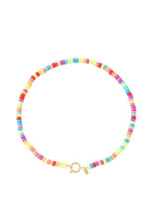 Colourful necklace - #summergirls collection Multi polymer clay h5 