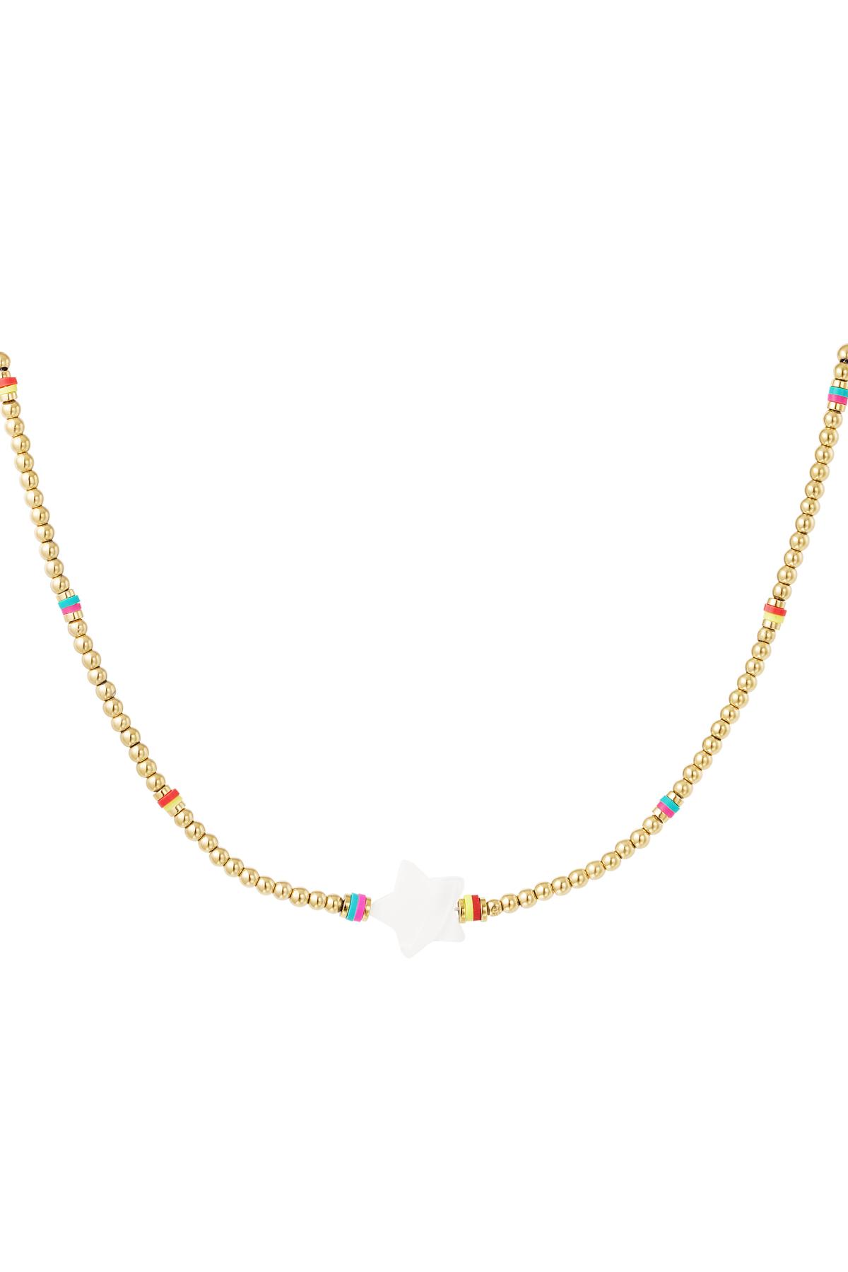 Beads &amp; Stars Halskette - #summergirls-Kollektion Gold Schale