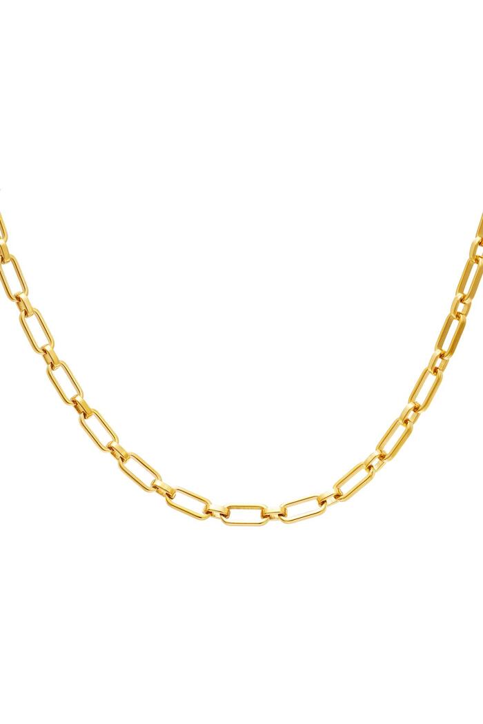 Statement-Halskette aus Edelstahl Gold 