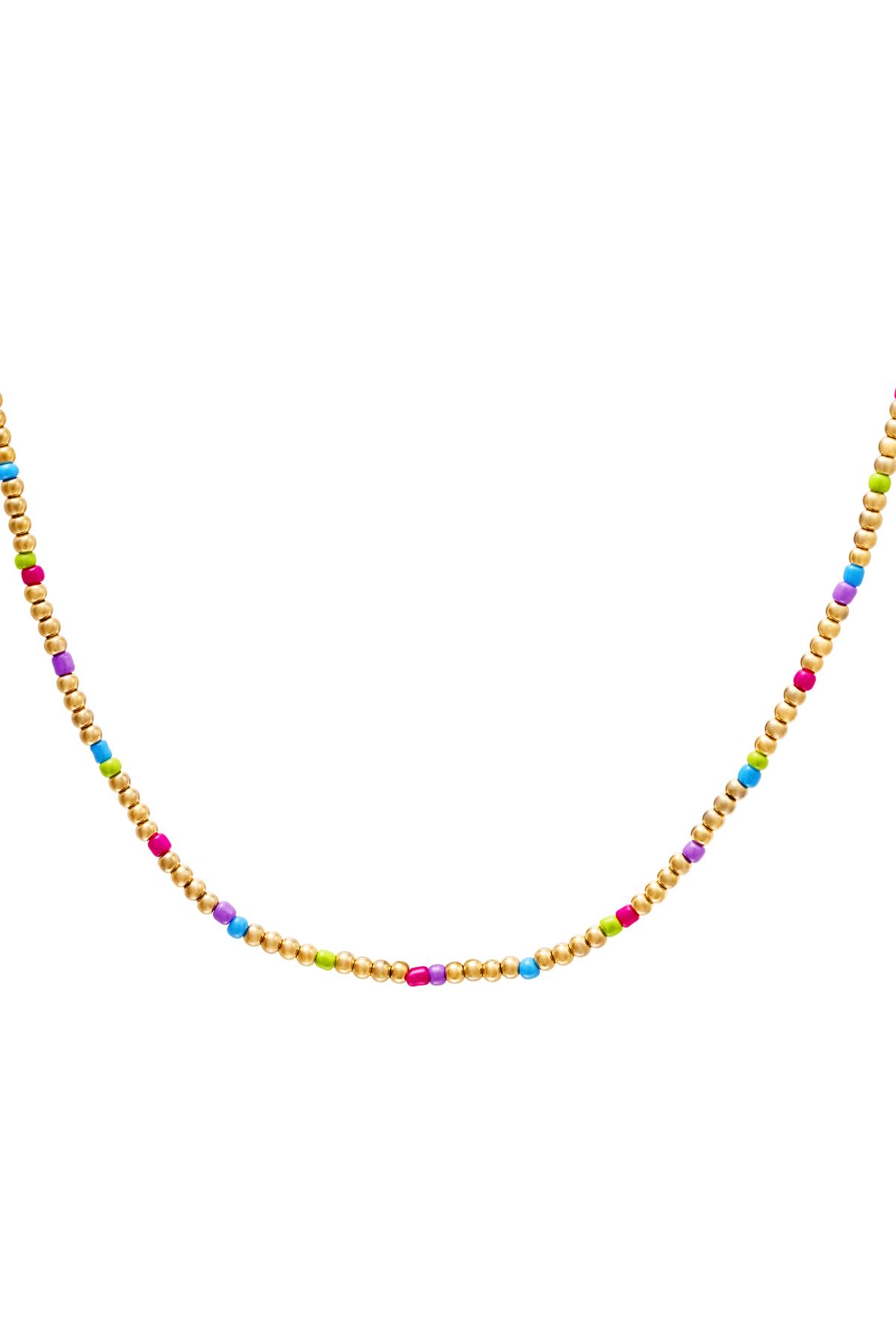 Collar de perlas de colores - colección #summergirls Oro Acero inoxidable