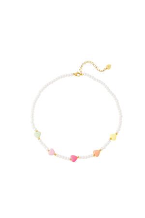 Kids - love pearls necklace - Mother-Daughter collection Multi Stainless Steel h5 