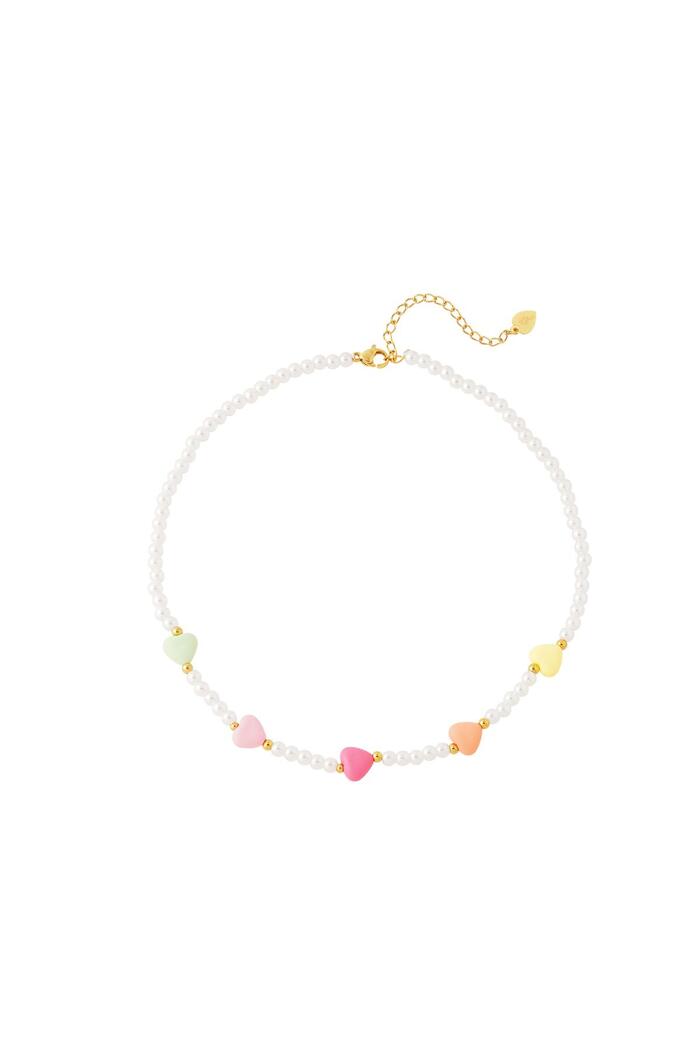 Collar perlas amor colección Madre-Hija - Niños Multicolor Acero inoxidable 
