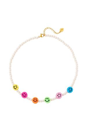 Kids - pearl smiley necklace - Mother-Daughter collection Multi Pearls h5 