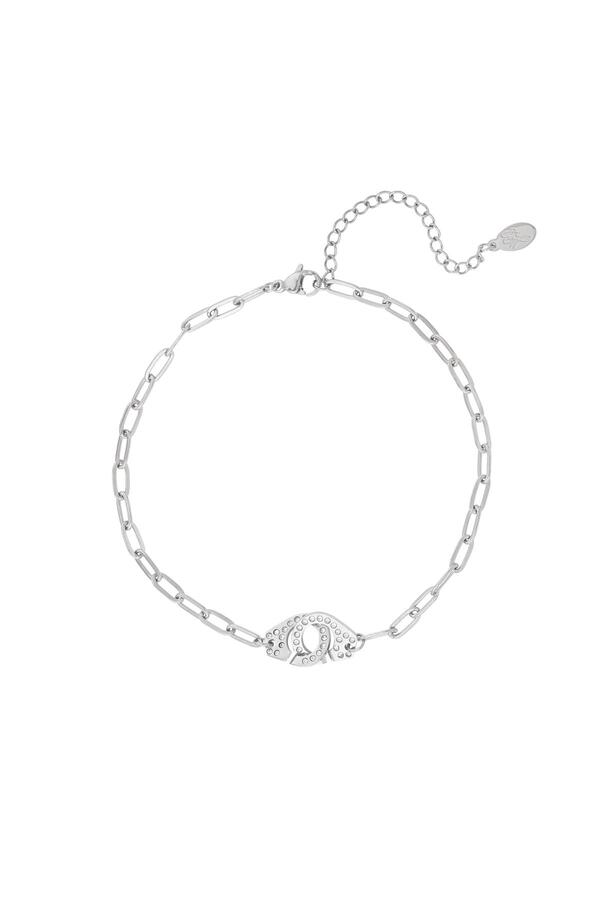 Handcuff anklet Silver Stainless Steel