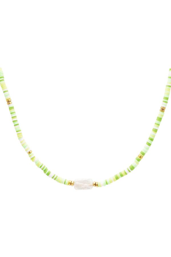 Bunte Perlenkette - #summergirls Kollektion Grün polymer clay