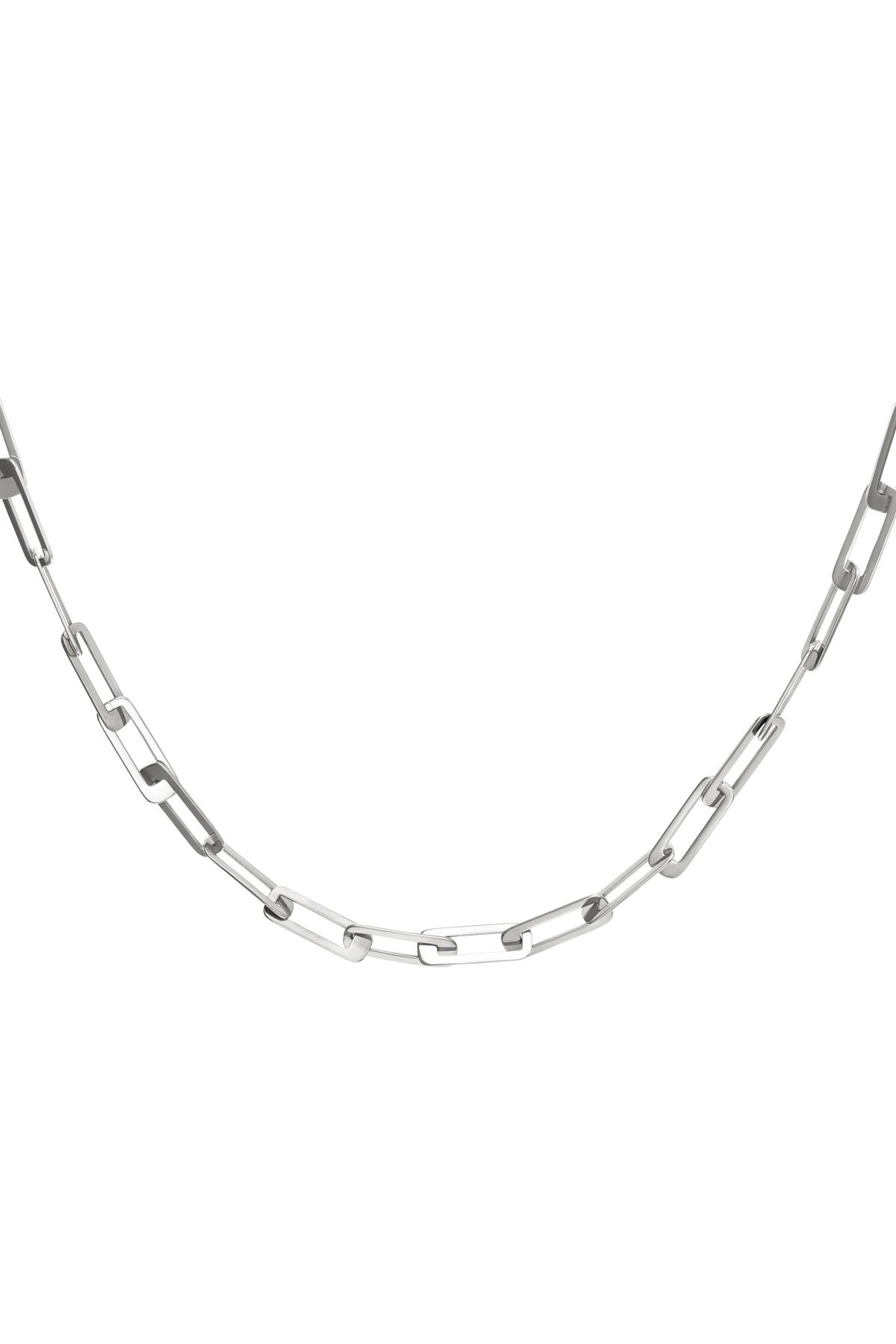 collana a catena spessa Silver Stainless Steel h5 