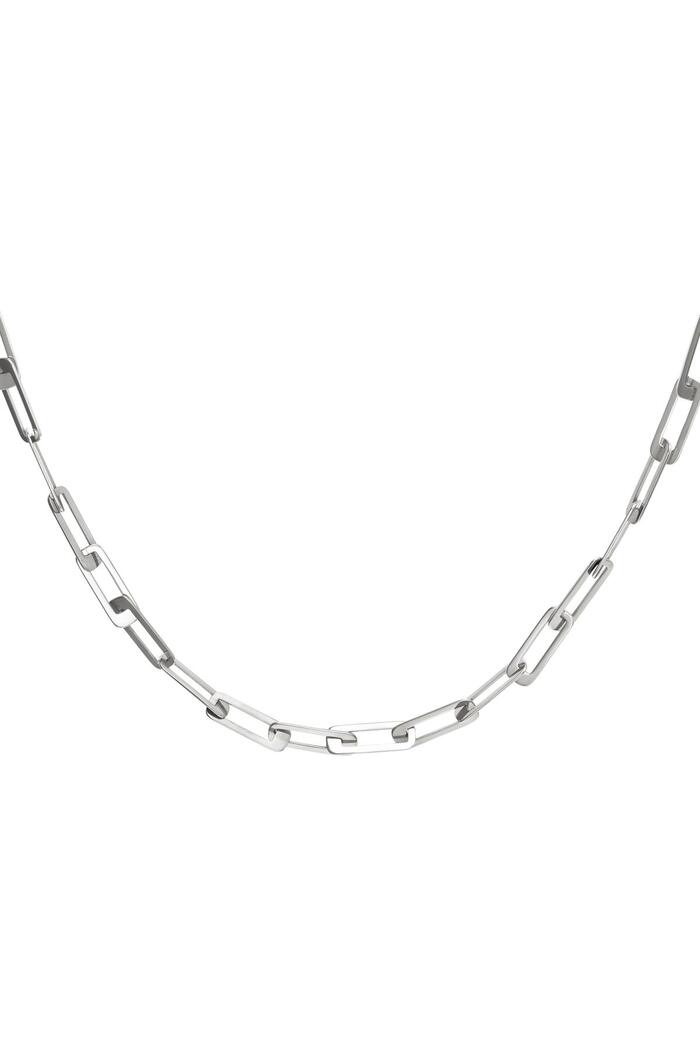 Chunky chain necklace Silver Stainless Steel 