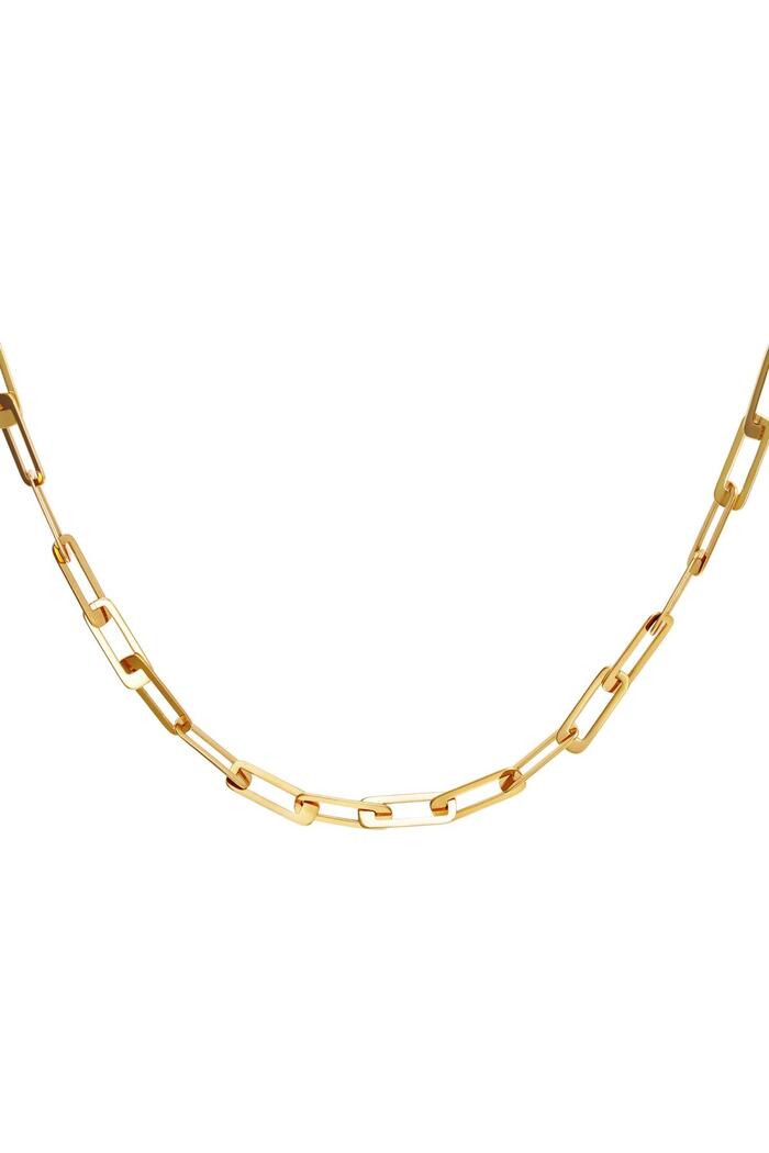 Klobige Halskette Gold Edelstahl 