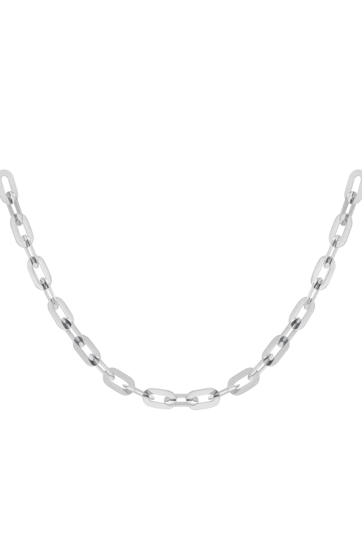 Chunky chain necklace Silver Stainless Steel