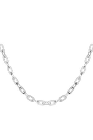 Klobige Halskette Silber Edelstahl h5 