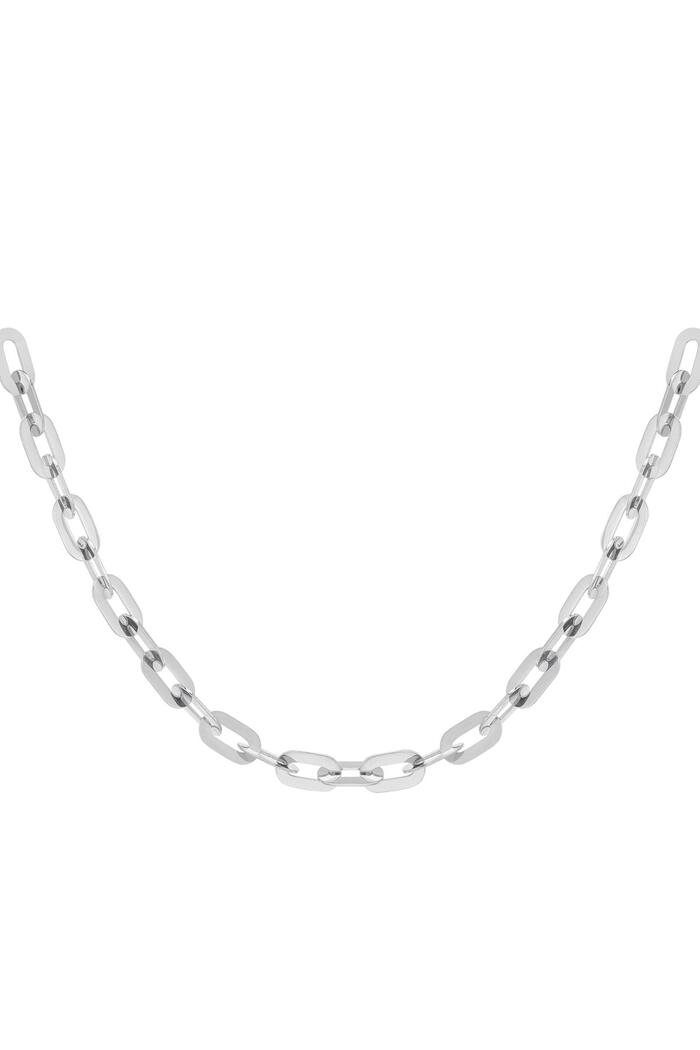 collana a catena spessa Silver Stainless Steel 