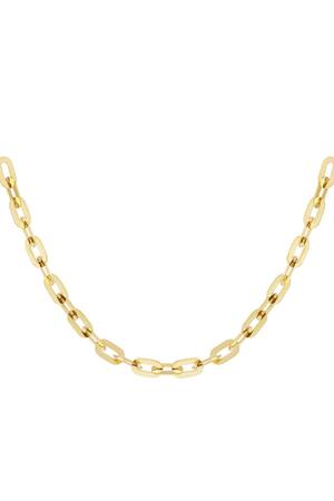 Klobige Halskette Gold Edelstahl h5 