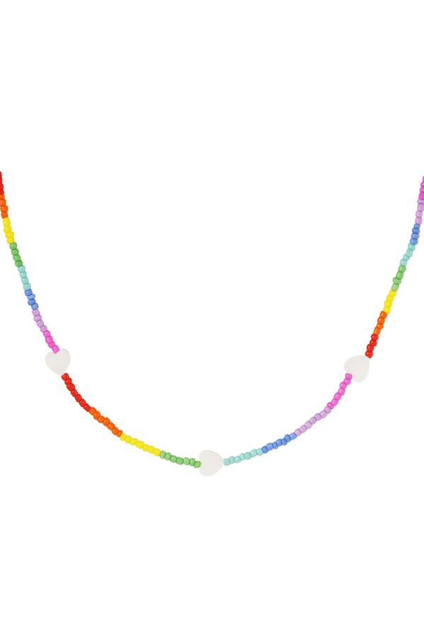 Liebesherz-Halskette - Rainbow-Kollektion Multi Edelstahl