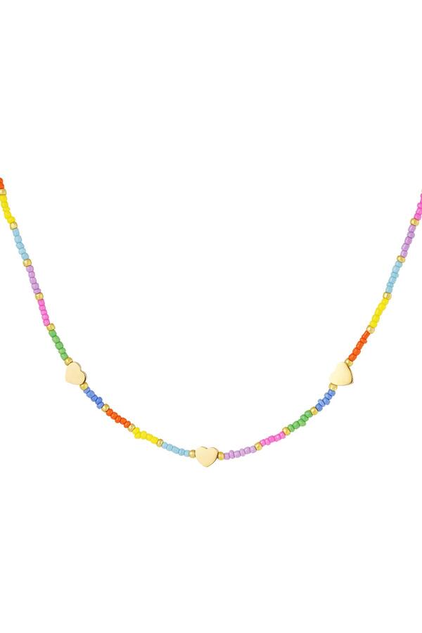 Halskette mit goldenen Herzen - Rainbow-Kollektion