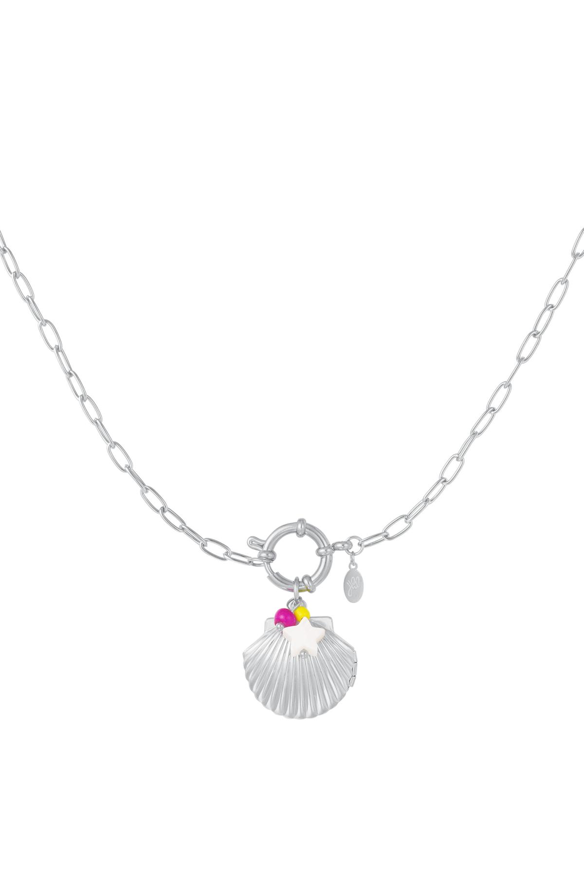 Necklace with shell locket - Beach collection Silver Color Stainless Steel