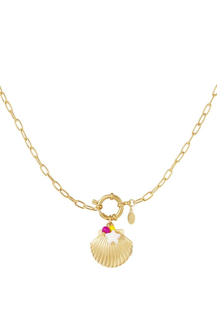 Necklace with shell locket - Beach collection Gold Stainless Steel 