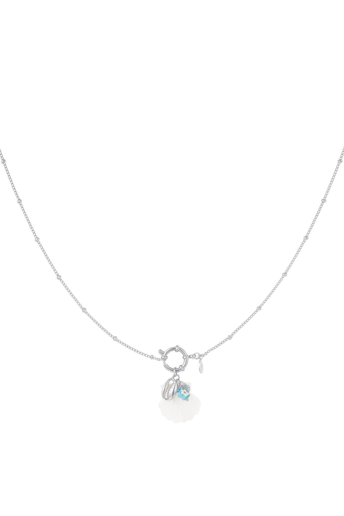 Necklace with shell charm - Beach collection Silver Stainless Steel h5 