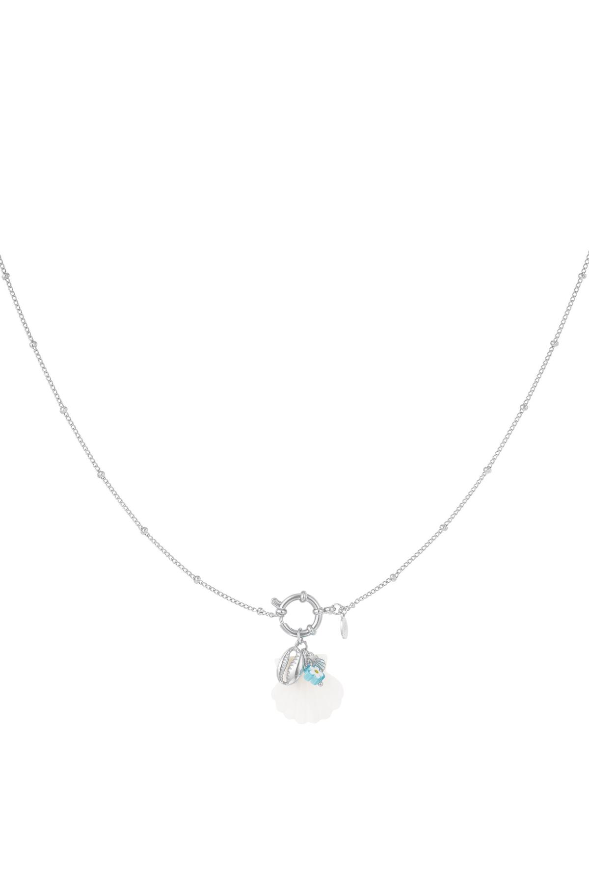 Necklace with shell charm - Beach collection Silver Color Stainless Steel 2