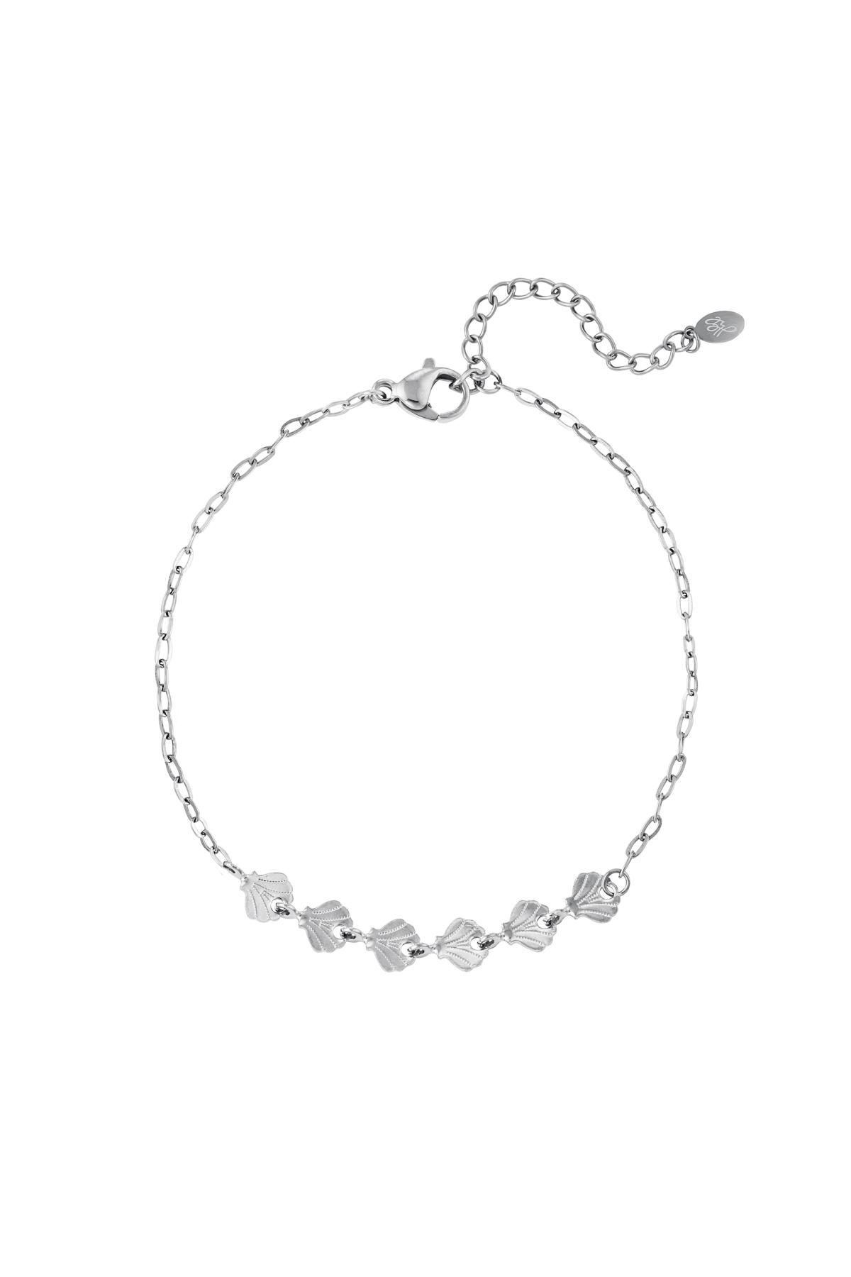 Sea shell anklet - Beach collection Silver Color Stainless Steel