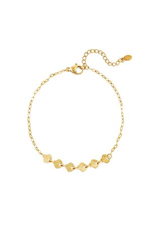 Sea shell anklet - Beach collection Gold Stainless Steel h5 
