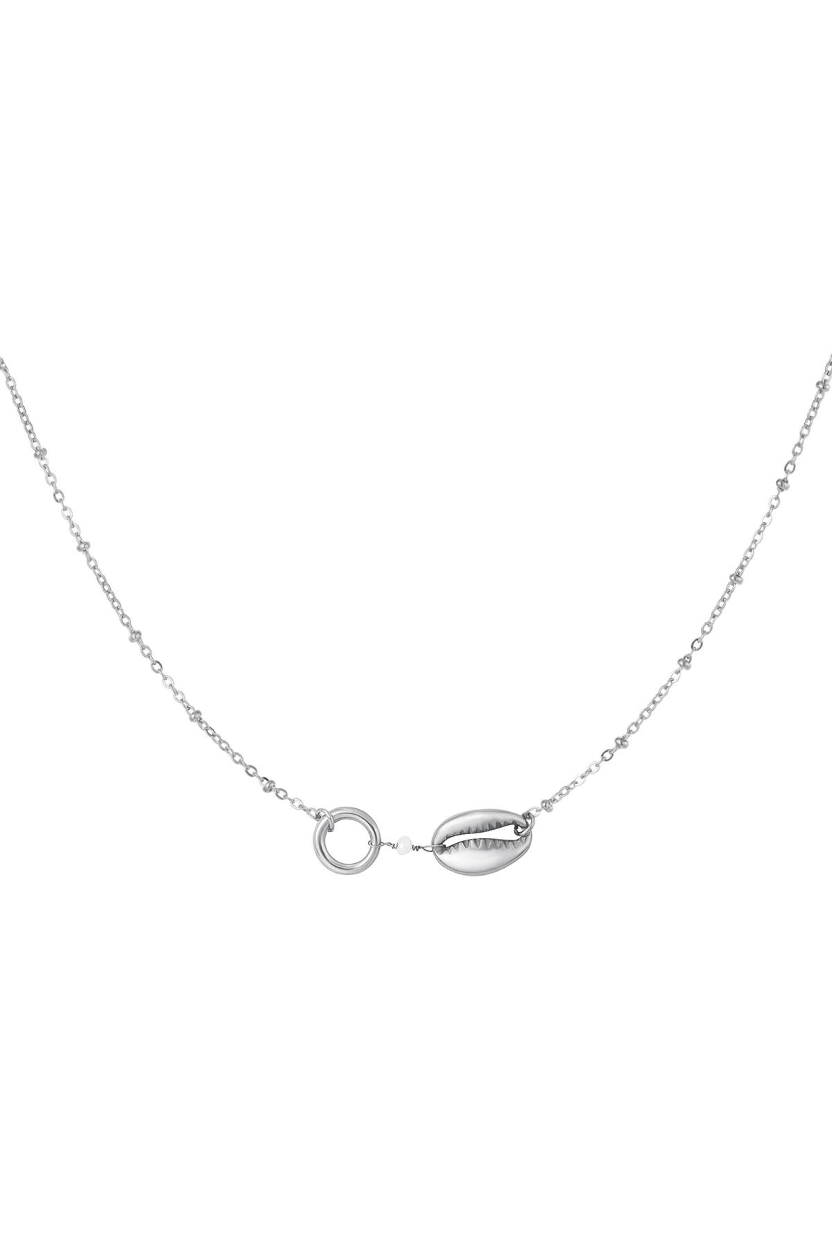 Shell necklace - Beach collection Silver Color Stainless Steel 2