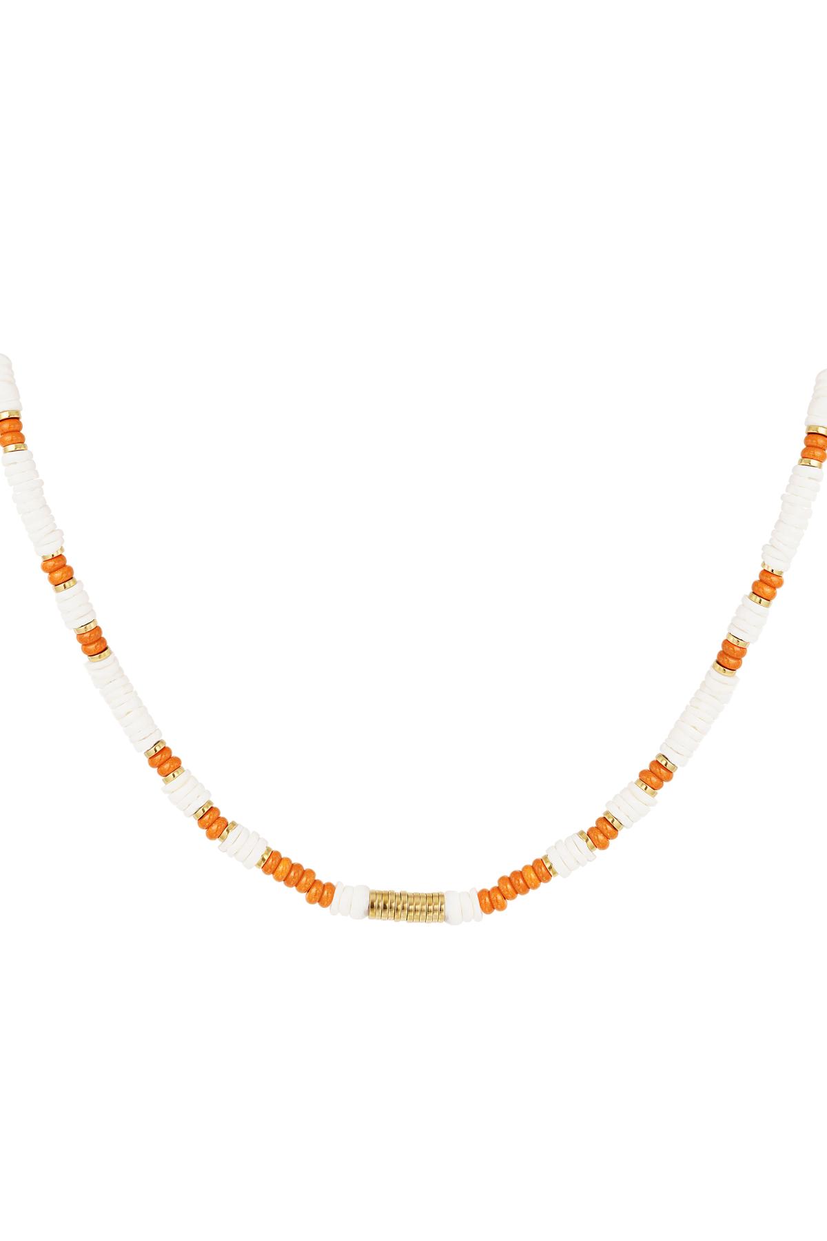 Stone bead necklace - Beach collection Orange 2