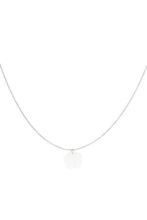 Necklace flower shell - Beach collection Silver Stainless Steel h5 
