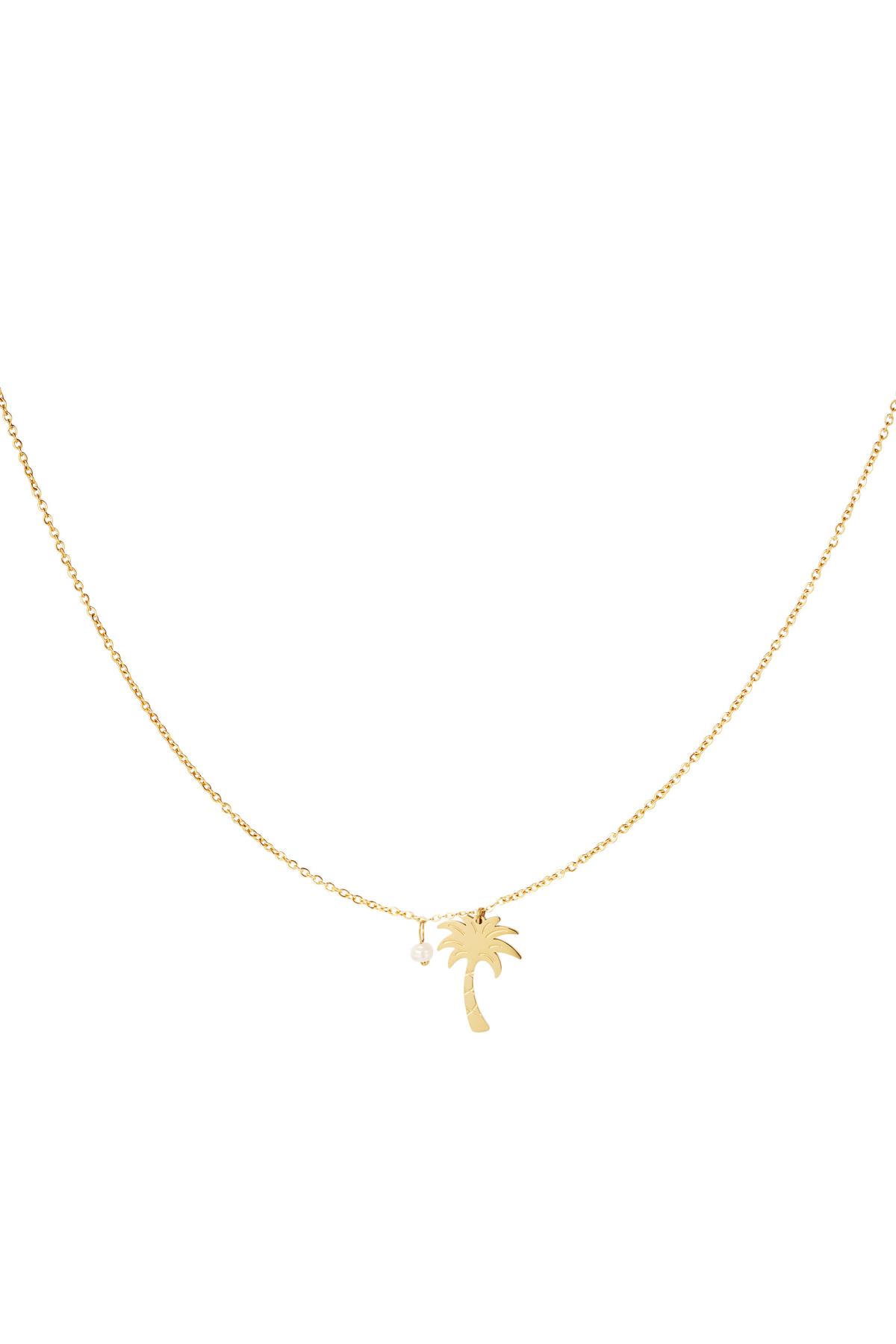 Necklace palm tree - Beach collection Gold Stainless Steel