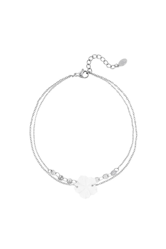 Flower anklet - Beach collection Silver Stainless Steel 
