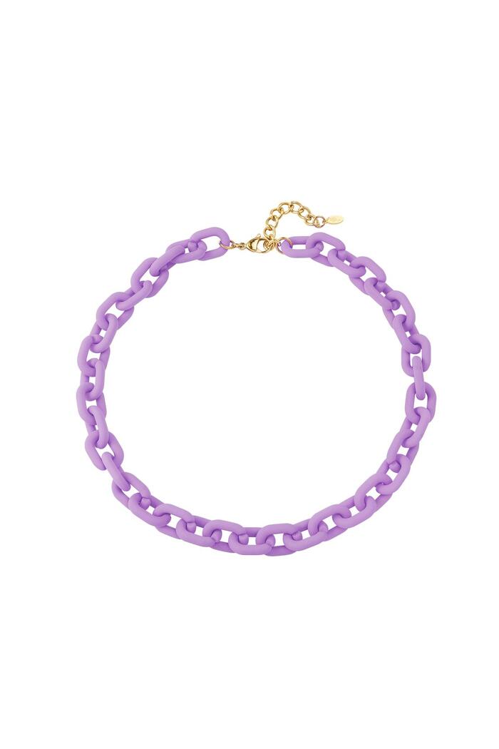 Acrylic chained necklace colorful Lilac 