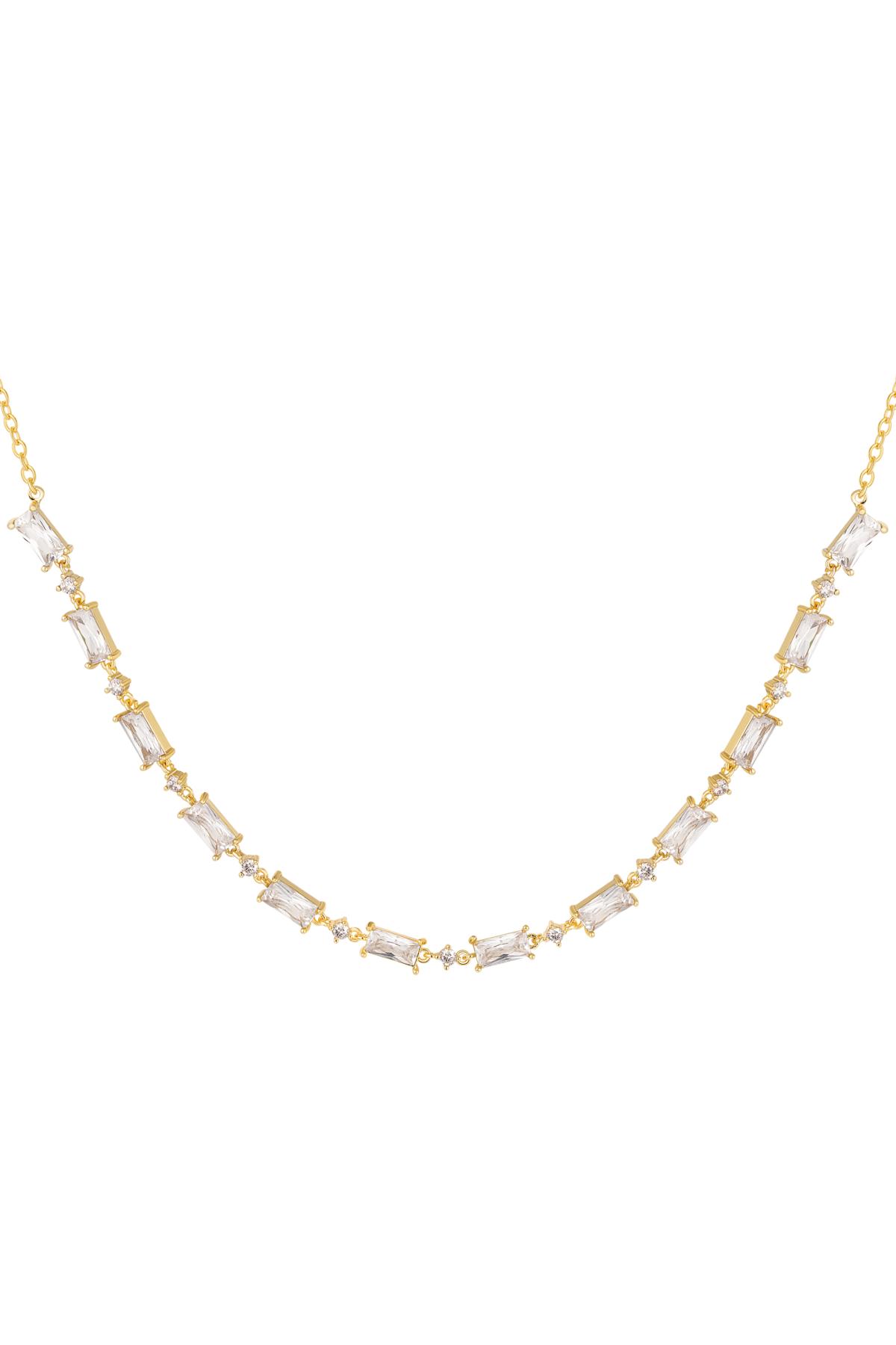 Halskette mit farbigen Steinen - Kollektion Sparkle Gold Kupfer