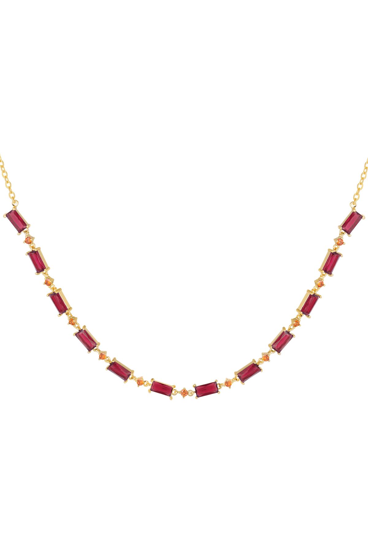 Necklace colored stones - Sparkle collection Fuchsia Copper 2