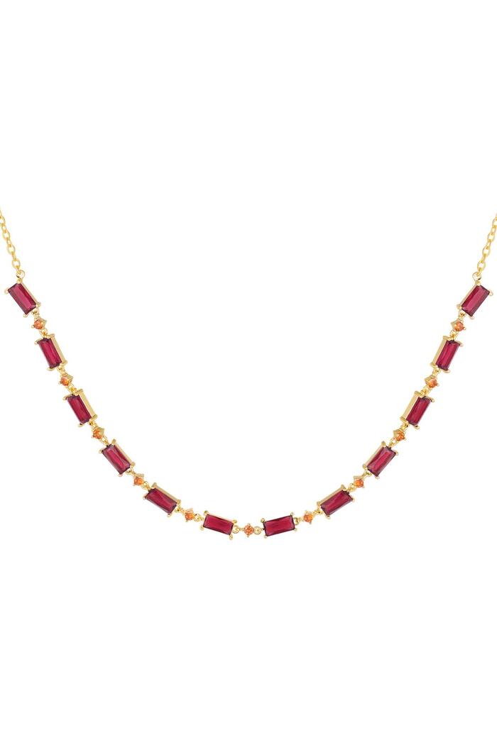Necklace colored stones - Sparkle collection Fuchsia Copper 