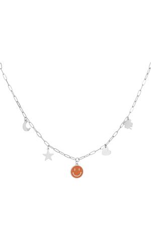 Catena a maglie in acciaio inossidabile con charms Silver Stainless Steel h5 