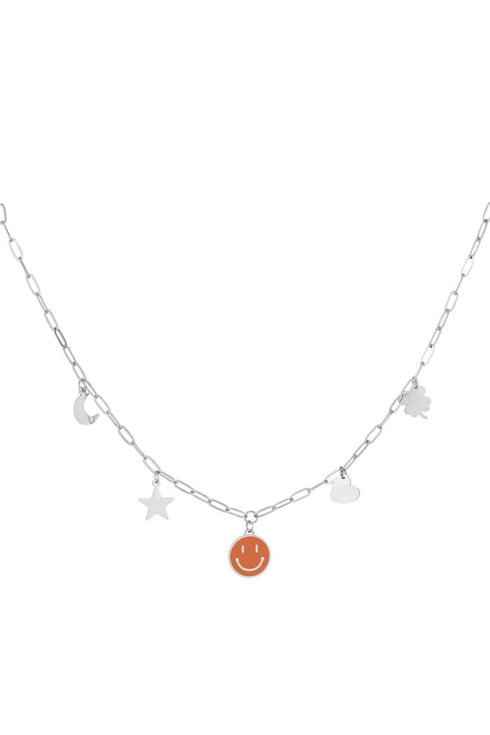 Catena a maglie in acciaio inossidabile con charms Silver Stainless Steel 