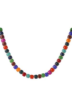 Necklace colorful with golden details Multi Stainless Steel h5 