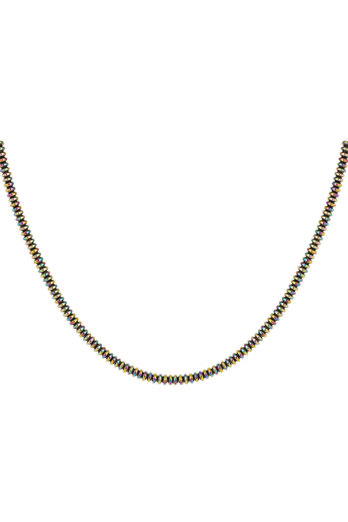 Halskette holographische kleine Perlen Multi Hämatit