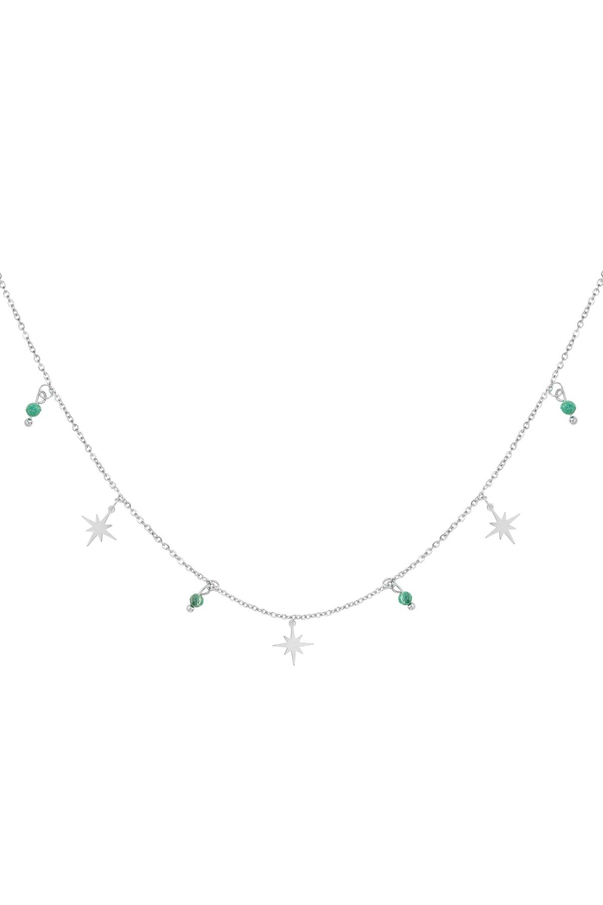 North star necklace &amp; beads Silver Stainless Steel