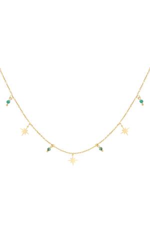 North star necklace & beads Gold Stainless Steel h5 