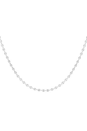 Stainless steel chain with open oval links Silver h5 